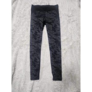 Under Armour Leggings Black Gray Heat Gear Fitted Cooling Logo Size S/M. B24
